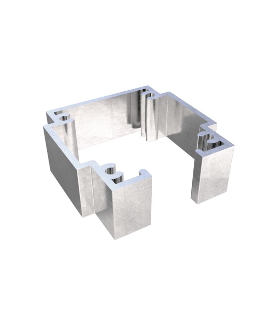 Anclaje 100x100 Bruto con Tornillos | Herrajes HE