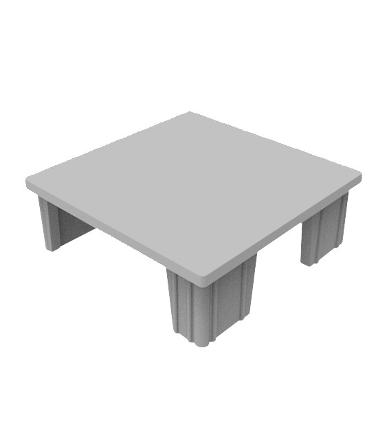 Tapa Unión Fijación Tubo 100x100 Blanco | Herrajes HE