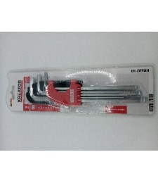 Juego Llave Allen Bola XL 9 Pzas 1.5-10mm | Herrajes HE