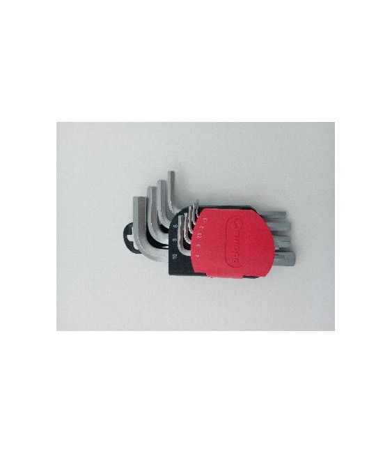 Juego Llave Allen Hexagonal Corta 9 Pzas 1.5-10 | Herrajes HE