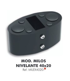 Base Alum. Nivelante Milos 40x20 Gris 7048 | Herrajes HE