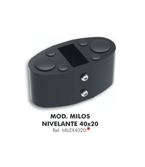 Base Aluminio Nivelante Milos 40x20 Bruto | Herrajes HE