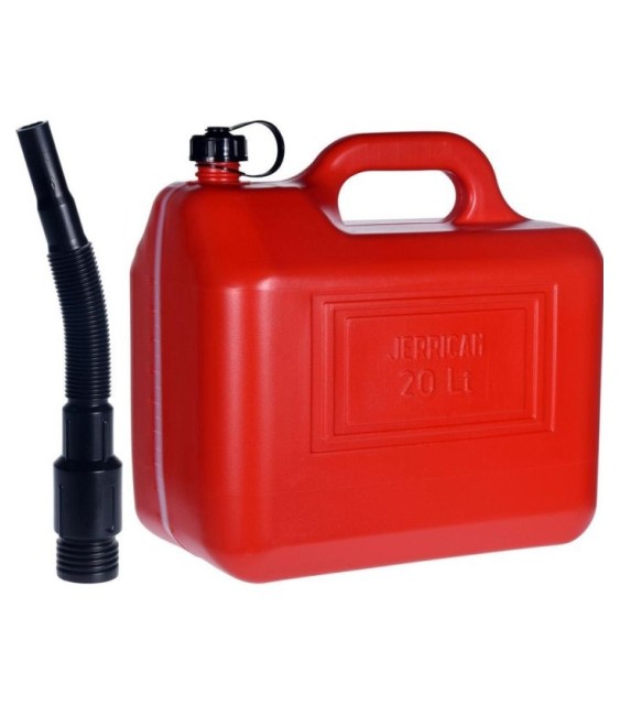 Bidón Gasolina KI 5 Litros Rojo | Homologado | Herrajes HE
