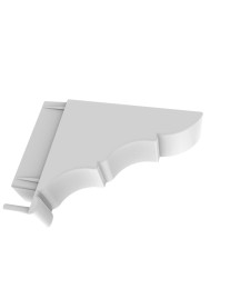 Remate Pérgola Aluminio 120x40 Blanco | Herrajes HE