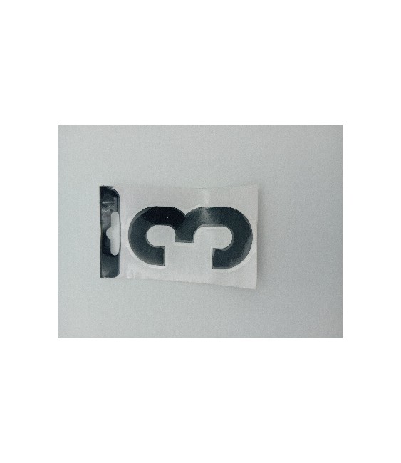 Número Vinilo Negro "3" 8cm para Buzones | Herrajes HE