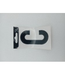 Letra Vinilo Negra "C" 8cm Calidad Premium | Herrajes HE