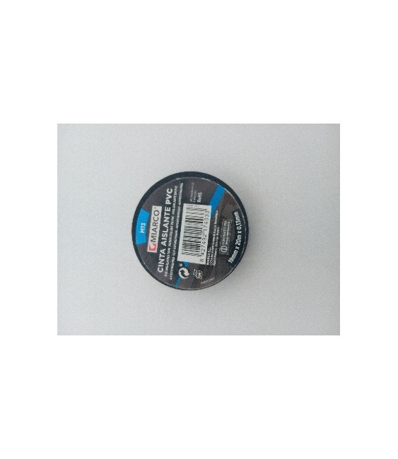 Cinta Aislante Negra 19mmx20m M13 | Herrajes HE