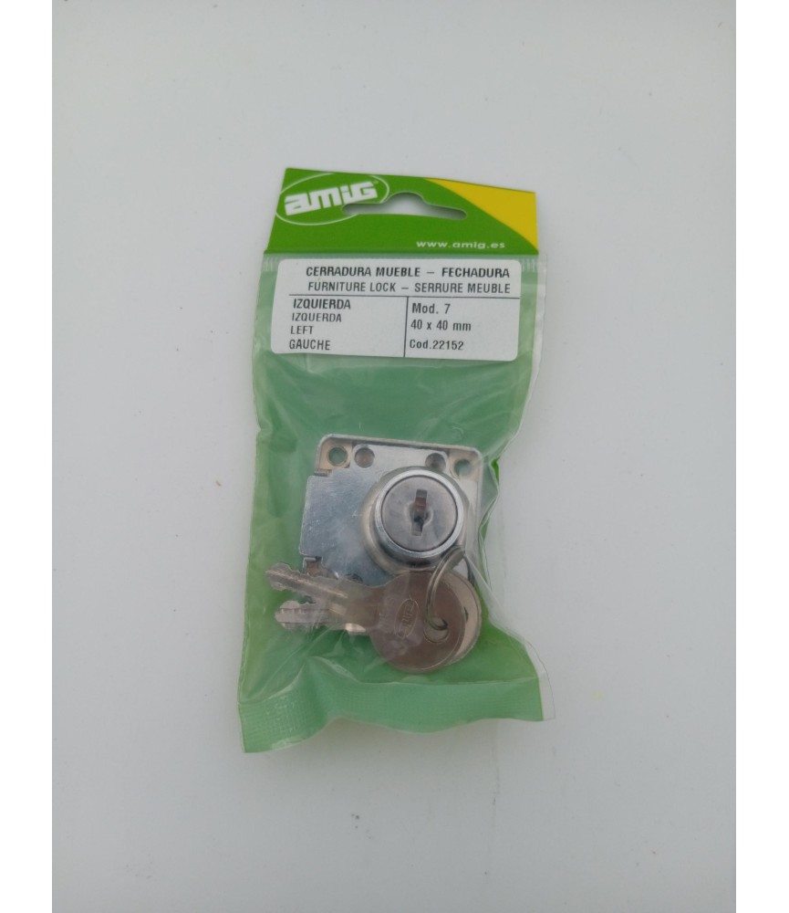 Cerradura Mueble 7 Níquel Izda | Herrajes HE