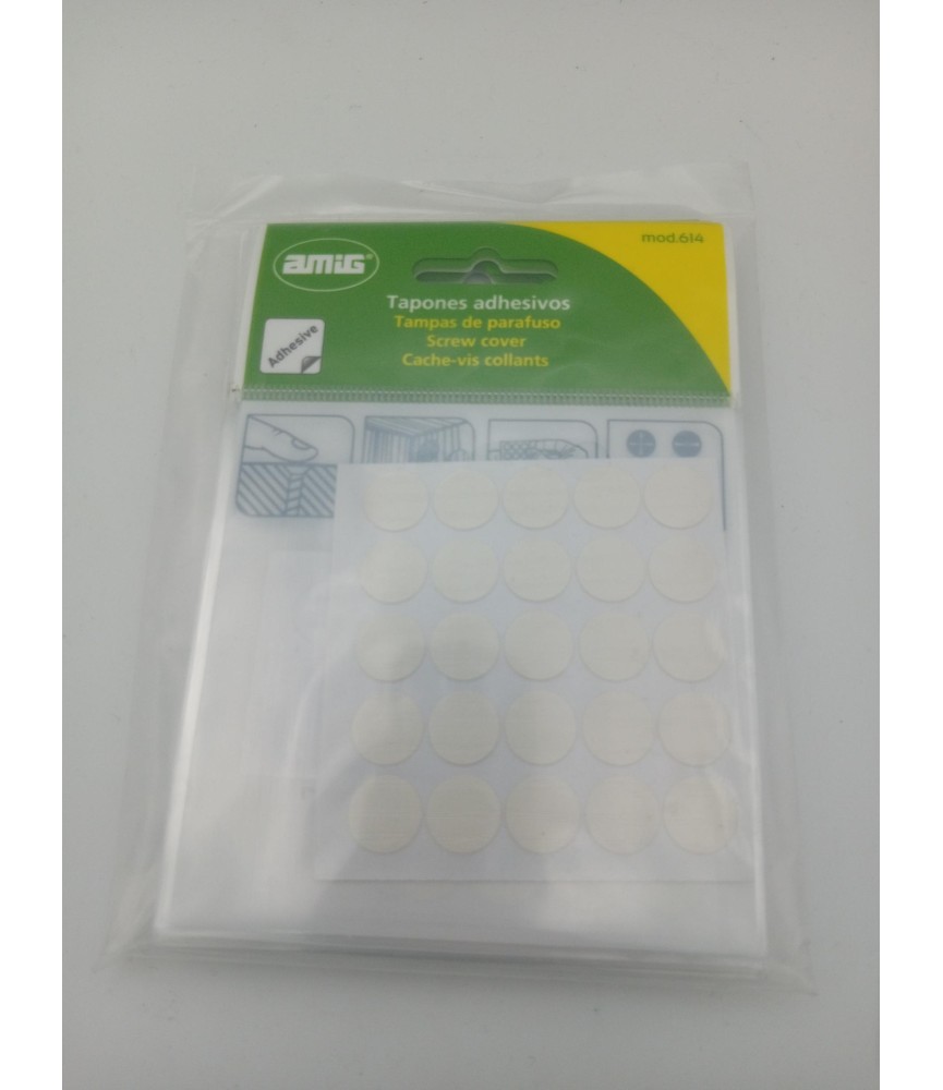 Tapón Adhesivo 614-12 Blanco | Herrajes HE