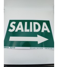 Cartel Salida Flecha Derecha 1042 | Herrajes HE