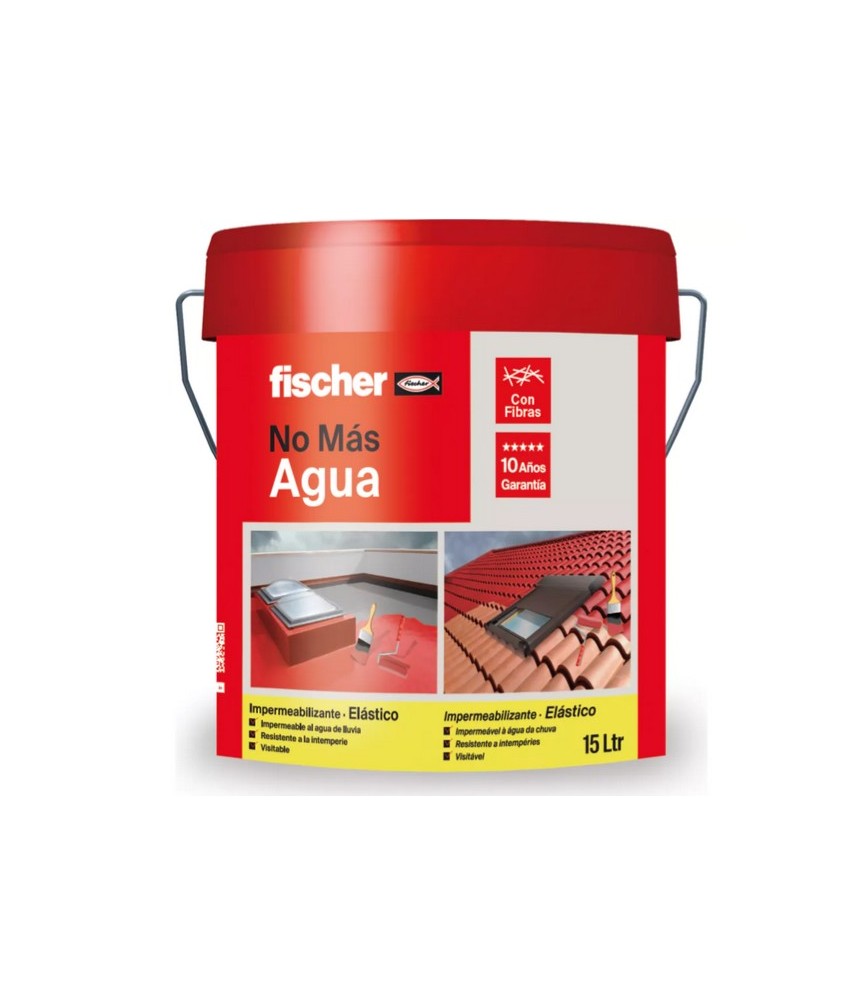 Impermeabilizante Elástico 15L Terracota | Fibras | Herrajes HE