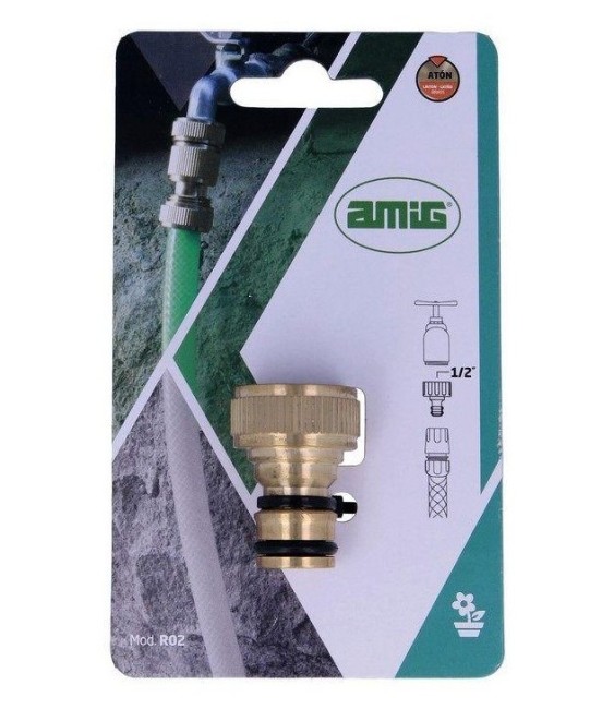 Adaptador Grifo Latón R02 1/2" | Fontanería | Herrajes HE