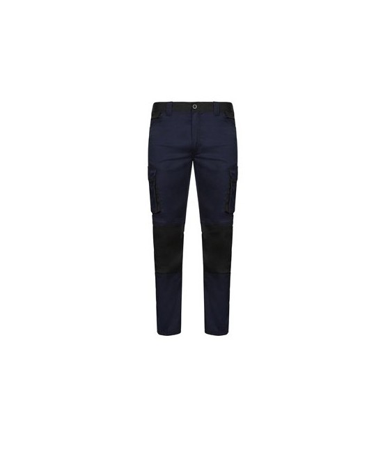 Pantalón Stretch Bicolor Azul Navi/Negro T-46 | Herrajes HE
