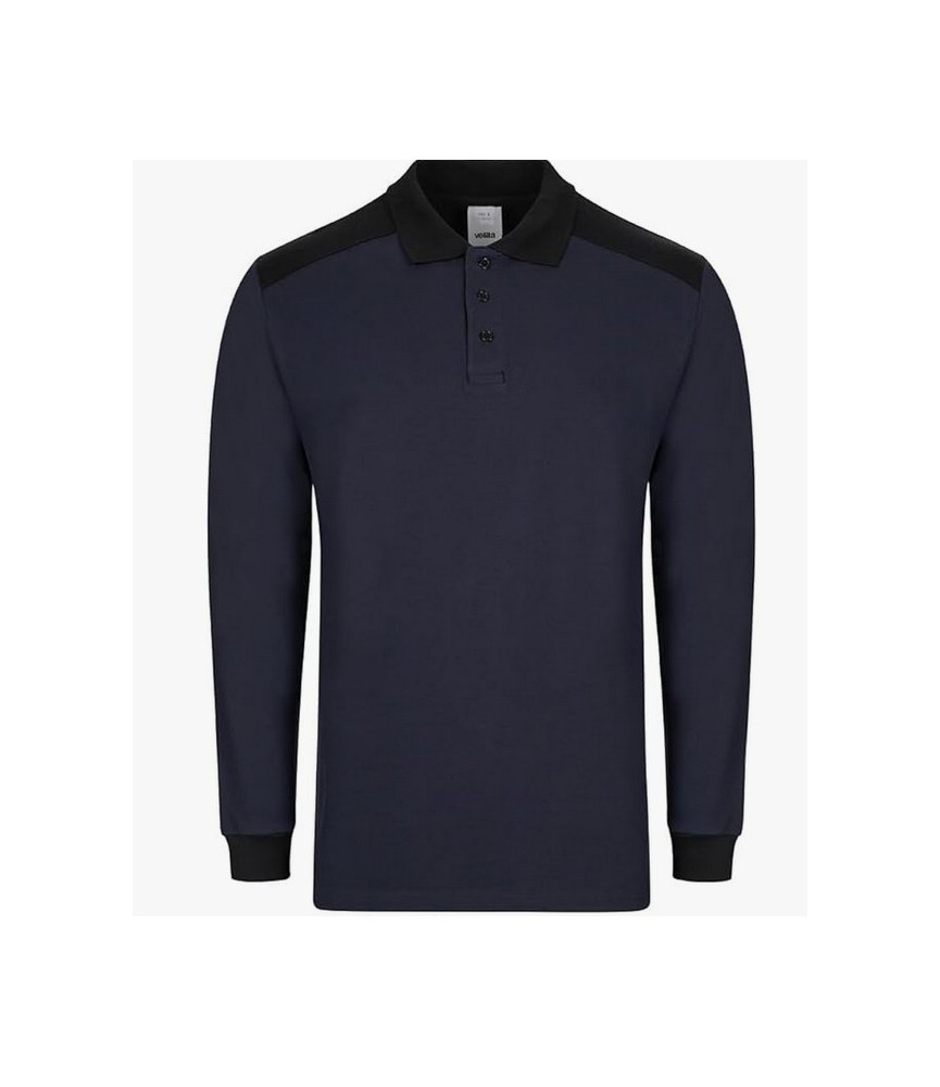 Polo Stretch Bicolor Manga Larga T.L | Herrajes HE