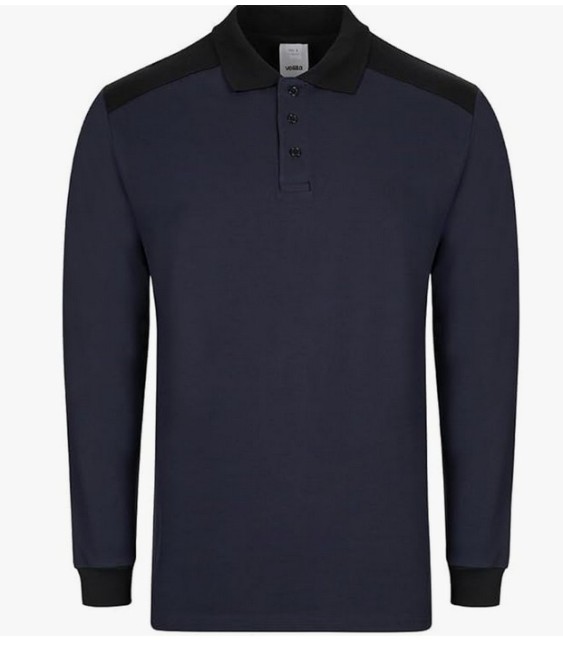 Polo Stretch Bicolor Manga Larga T.L | Herrajes HE
