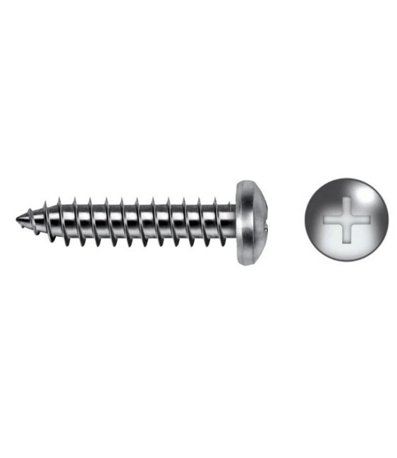 Tornillo R/Chapa Cab. Alomada DIN 7981 Inox A2 4.2x38 | Herrajes HE