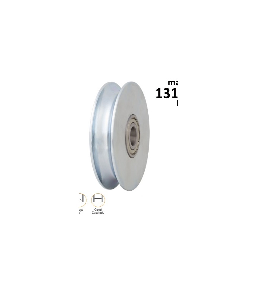 Polea Doble Rodamiento 120x20U Ref:1081 | Herrajes HE