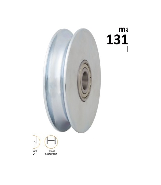 Polea Doble Rodamiento 120x20U Ref:1081 | Herrajes HE