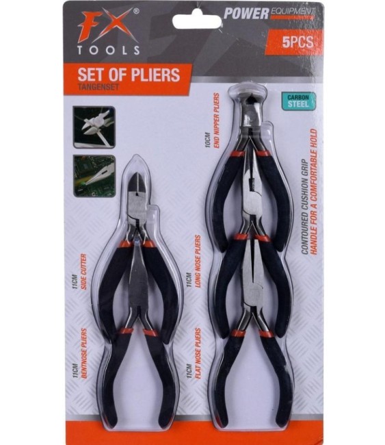 Juego 5 Alicates FXTOOLS Mini | Herrajes HE