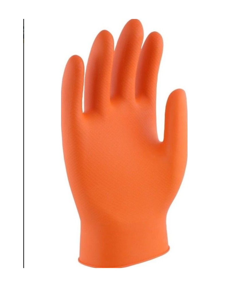 Guante Nitrilo Flash Power Naranja T-XL (50) | Herrajes HE