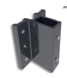 Soporte Aluminio ASOS 40x20 Anodizado Inox | Herrajes HE