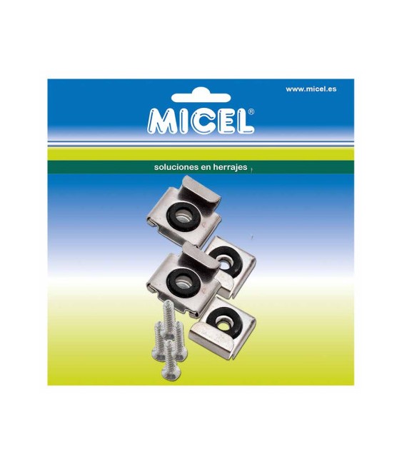 Blíster Soporte Espejos SC07 45x25mm Zinc | Herrajes HE