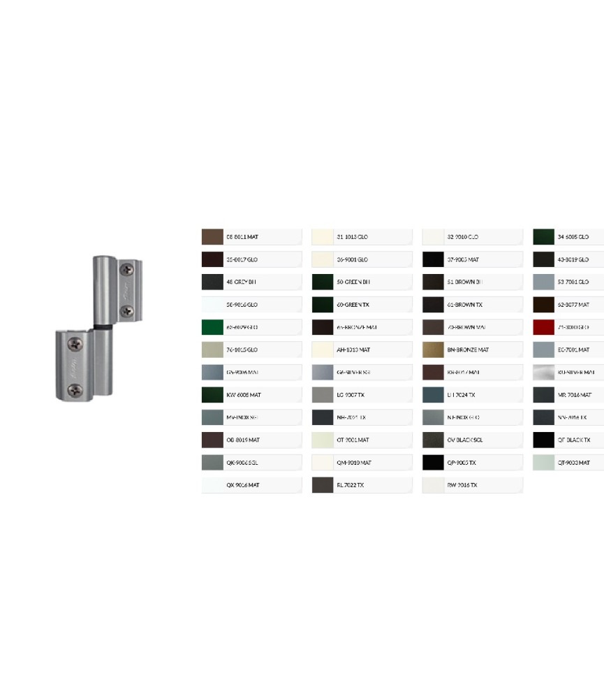 Bisagra Blitz C/E RAL7033 Mate | Puertas Industriales | Herrajes HE