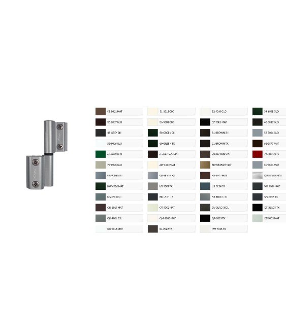 Bisagra Blitz C/E RAL7033 Mate | Puertas Industriales | Herrajes HE