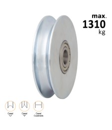 Polea Doble Rodamiento 150x20V Ángulo | Herrajes HE