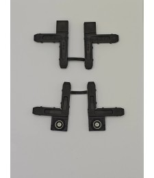 Juego Escuadra Mosquitera C/Rodamiento Negra | Herrajes HE