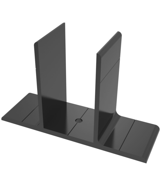 Soporte Pared 40mm Negro SOPPA4-3 | Herrajes HE
