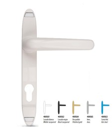 Manivela Placa Larga Berral Negra | Herrajes HE