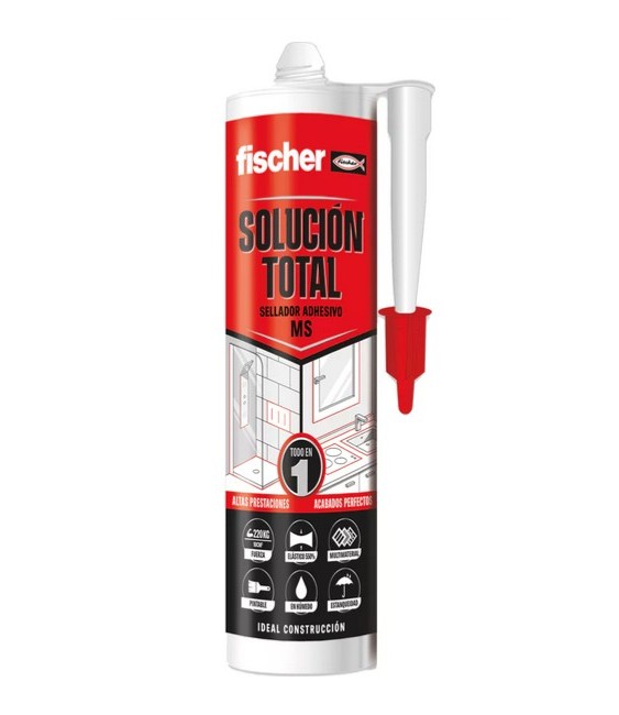 Silicona MS Fischer Blanca | Herrajes HE