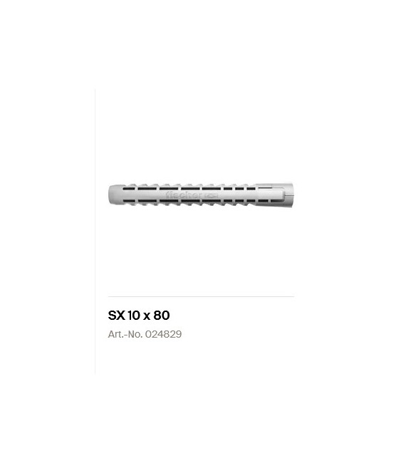 Taco Fischer SX 10x80 L | Fijación Universal | Herrajes HE