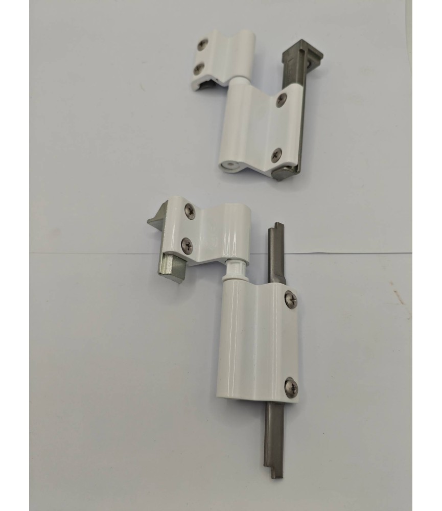 Kit Bisagras Oscilo GALICUBE Simétrica Blanco | Herrajes HE