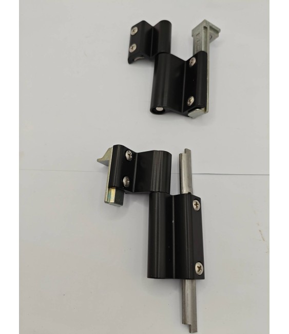 Kit Bisagras Oscilo GALICUBE Simétrico Negro | Herrajes HE