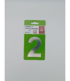 Número 2 Inoxidable 8cm sin Taladro | Herrajes HE