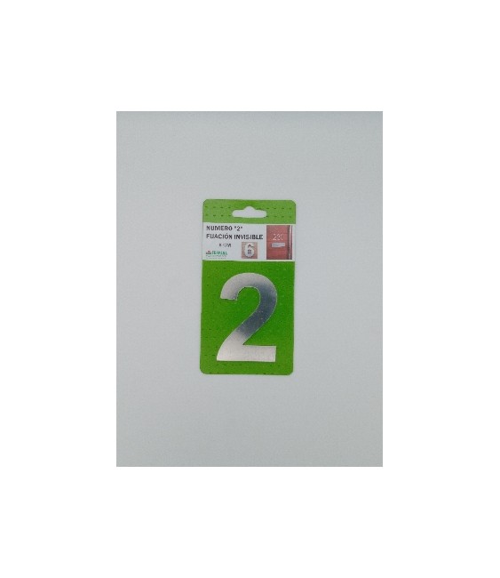Número 2 Inoxidable 8cm sin Taladro | Herrajes HE