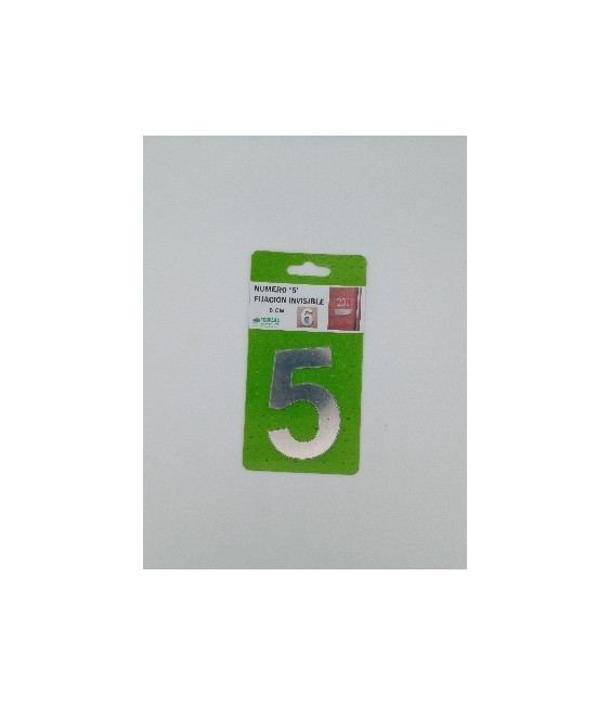 Número 5 Inoxidable 8cm sin Taladro | Herrajes HE