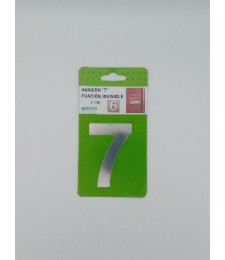 Número 7 Acero Inox 8cm Sin Taladro | Herrajes HE