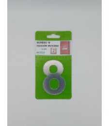 Número 8 Inoxidable 8cm sin Taladro | Herrajes HE