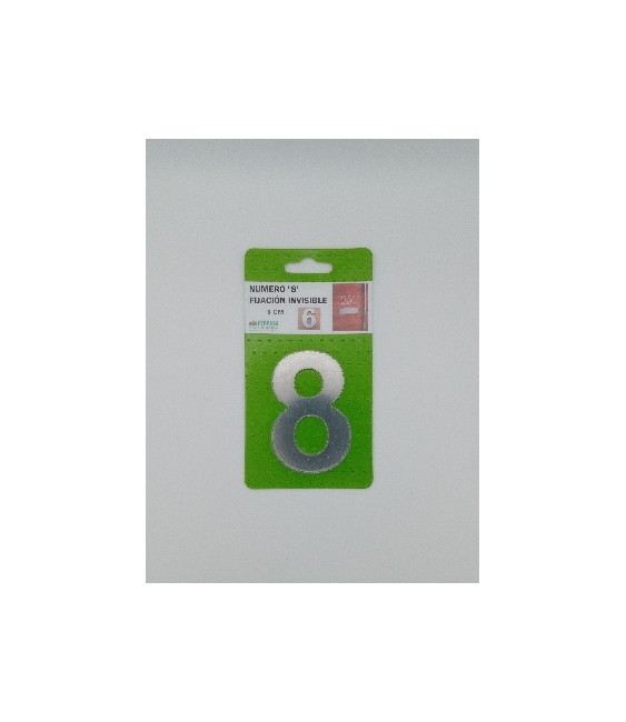 Número 8 Inoxidable 8cm sin Taladro | Herrajes HE