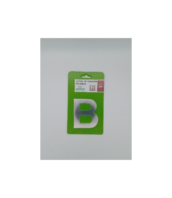 Letra 'B' Inoxidable 8cm sin Taladro | Herrajes HE