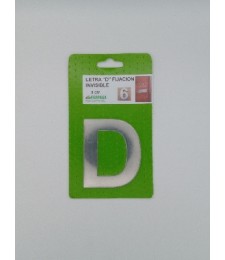 Letra 'D' Inoxidable 8cm sin Taladro | Herrajes HE