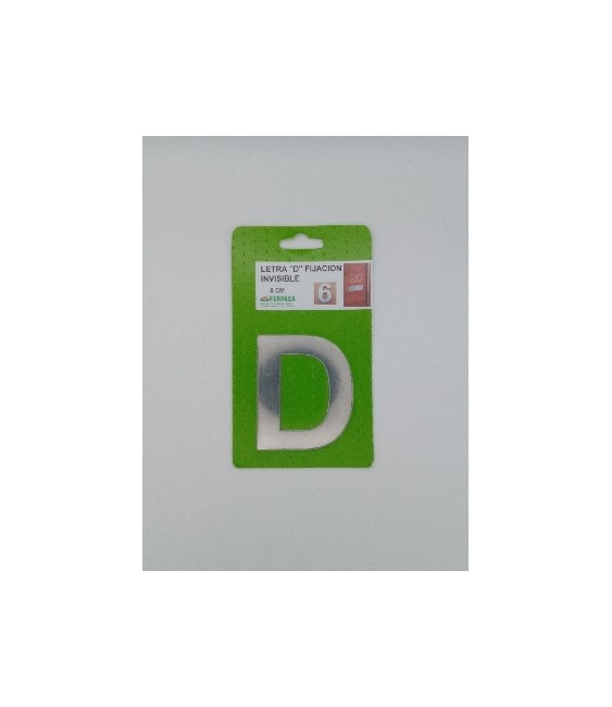 Letra 'D' Inoxidable 8cm sin Taladro | Herrajes HE