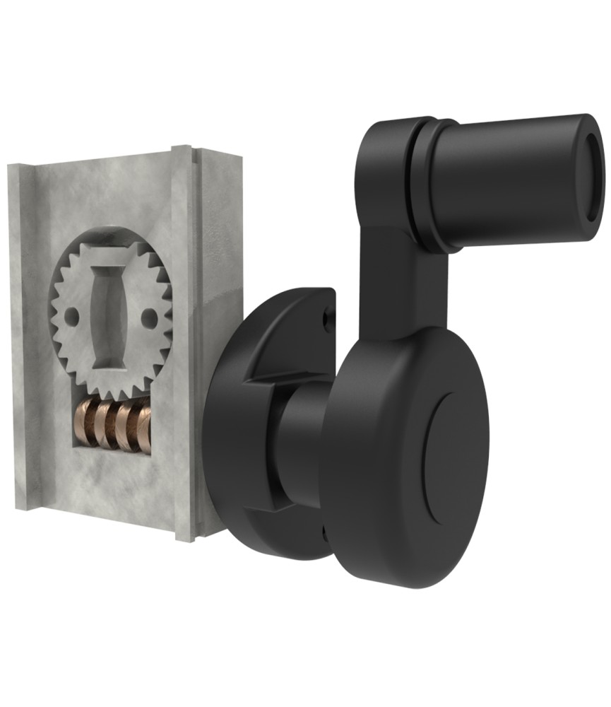 Mando Rotatorio Manivela Negro | Herrajes HE