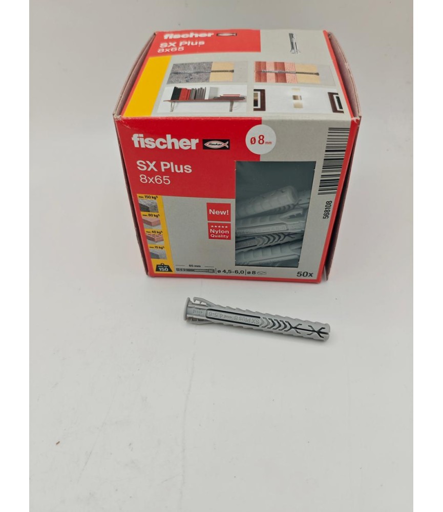 Taco Fischer Plástico Nº8 RF-SXL X65 | Herrajes HE