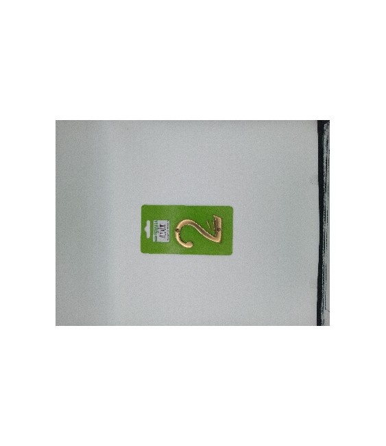 Número 2 de Latón 8cm | Herrajes HE