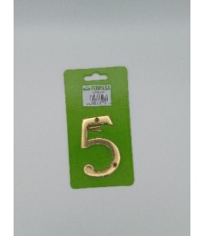 Número Latón Nº5 8cm | Herrajes HE