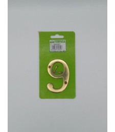 Número Latón Nº9 8cm | Herrajes HE